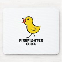 Firefighter Chick Mouse Mats