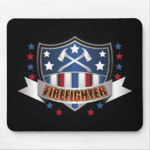 Firefighter Crest Mouse Pads