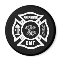 Firefighter EMT Refrigerator Magnet