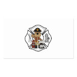 Firefighter Fire Dept Bear Business Card