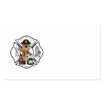 Firefighter Fire Dept Bear Business Cards