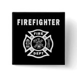 Firefighter Fire Dept Pinback Button