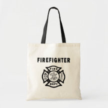 Firefighter Fire Dept Canvas Bags