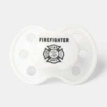 Firefighter Fire Dept Logo Baby Pacifiers