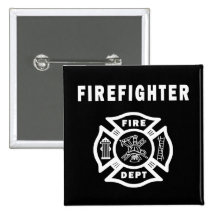 Firefighter Fire Dept Pinback Button