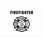 Firefighter Fire Dept Postcard