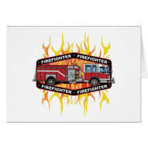 Firefighter Fire Truck Cards