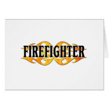 Firefighter Flames Greeting Card