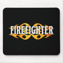 Firefighter Flames Mouse Pads