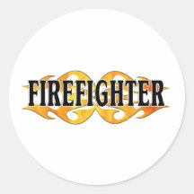 Firefighter Flames Sticker