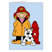 Firefighter (Girl) Card