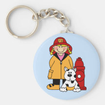 Firefighter (Girl) Key Chain