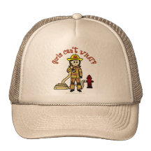 Firefighter Girl Mesh Hats