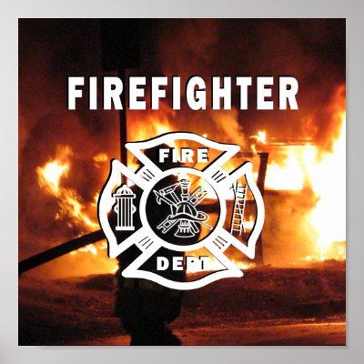 Firefighter Handline Print by bonfirefirefighters