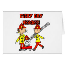 Firefighter Heroes Tshirts and Gifts Greeting Card