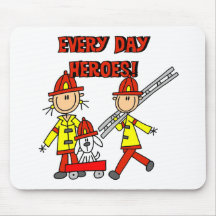 Firefighter Heroes Tshirts and Gifts Mousepad