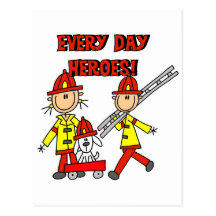 Firefighter Heroes Tshirts and Gifts Post Card