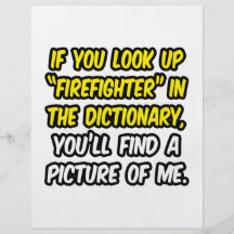 Firefighter In Dictionary...My Picture Personalized Flyer