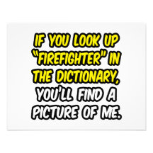 Firefighter In Dictionary...My Picture Invitations