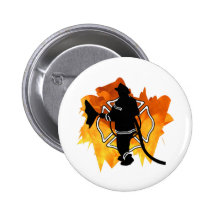 Firefighter in Flames Button