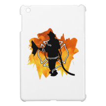 Firefighter In Flames iPad Mini Covers