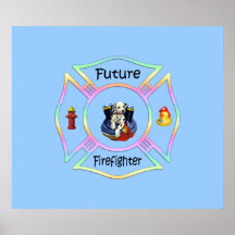 Firefighter Kids Posters