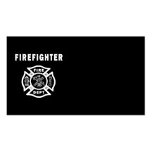Firefighter Logo Business Cards