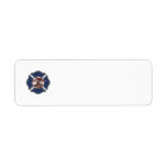 Firefighter Patriotic Maltese Return Address Label