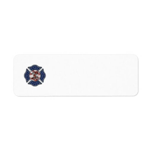 Firefighter Patriotic Maltese Return Address Label