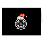 Firefighter Santa Claus Cards