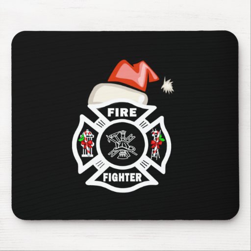 Firefighter Santa Claus Mouse Pad