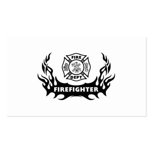 Firefighter Tattoo Business Card