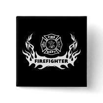 Firefighter Tattoo Buttons