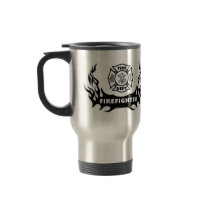Firefighter Tattoo Graphic Travel Mug