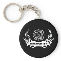 Firefighter Tattoo Keychains