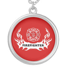 Firefighter Tattoo Pendant