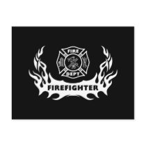 Firefighter Tattoo Postcards