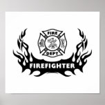 Firefighter Tattoo Print