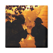 Firefighter Team Fridge Magnet