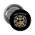 Firefighter Thanksgiving Button