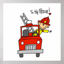 Firefighter to the Rescue T-shirts and Gifts Posters