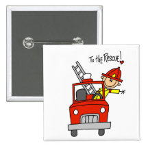 Firefighter To the Rescue Tshirts and Gifts Buttons