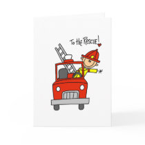 Firefighter To the Rescue Tshirts and Gifts Greeting Card