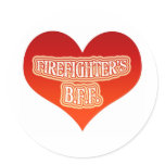 Firefighter's B.F.F. Round Sticker