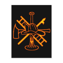 FIREFIGHTERS CREST POSTCARD