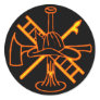 FIREFIGHTERS CREST ROUND STICKER