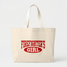 Firefighter's Girl Tote Bags