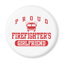 Firefighter's Girlfriend Magnets