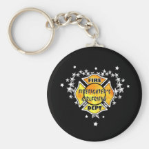 Firefighters Girlfriend Tattoo Keychain