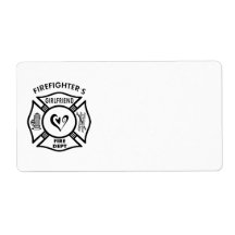Firefighters Girlfriends Personalised Shipping Labels